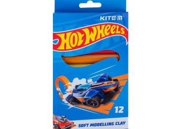 Пластилин восковой Hot Wheels 12 цветов 200 грамм. Kite HW23-086