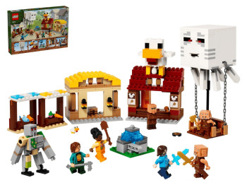 Конструктор LEGO Minecraft Напад на село з повітряною кулею Гаста, 555 деталей