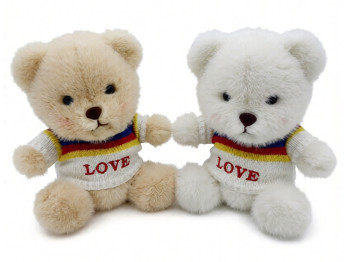 М’яка іграшка ведмедик Love Bear 20 см, у кофті, 2 види (ціна за 1шт)