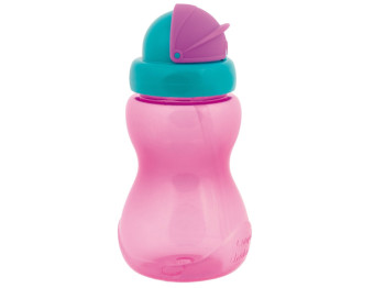 Поильник Бедончик спортивный с трубкой малый – розовый. Canpol Babies 56/109_pin