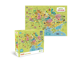 Пазл Мапа України, 100 елементів, DoDo 300706