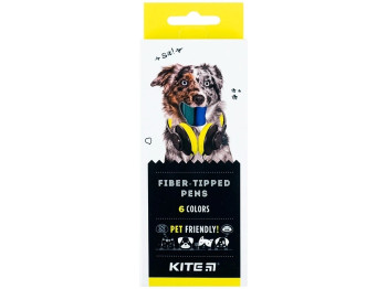 Фломастеры Dogs 6 цветов, Kite