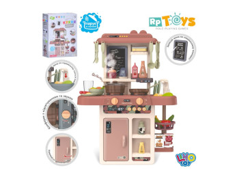 Игровая кухня Limo Toy 889-222 с паром, светом и звуком, 63 см, 42 предмета