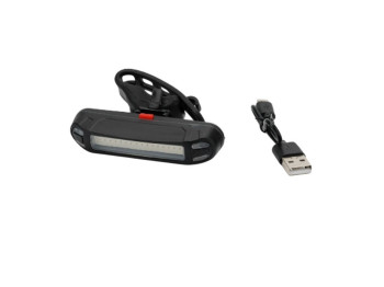 Фонарик LED аккумуляторный USB задний для велосипеда 8,5см, 500mAh