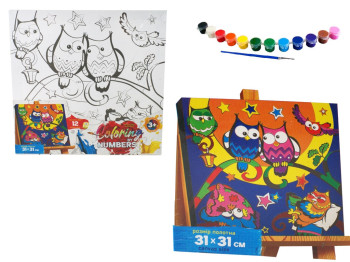 Набор для творчества Раскраска по номерам Coloring by numbers 31х31см, Danko Toys