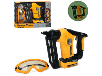 Пистолет строительный игрушечный T016B, 27 см, светящийся, с очками, BabyToys