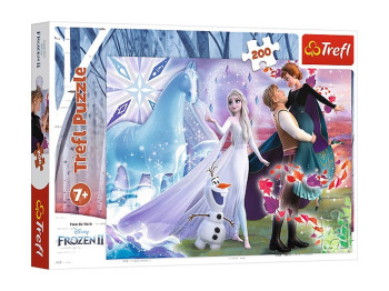 Пазл Trefl Disney Frozen II Холодное сердце Волшебный мир сестер, 200 деталей