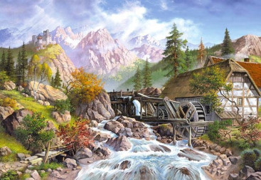 Пазли Водяний млин, 1000 елементів, Castorland