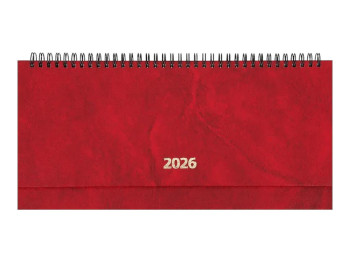 Планинг датированный настольный BuromaxStrong 2026, 120 страниц, красный