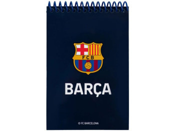 Блокнот FC Barcelona на спіралі, блакитні аркуші, A6, 48 аркушів