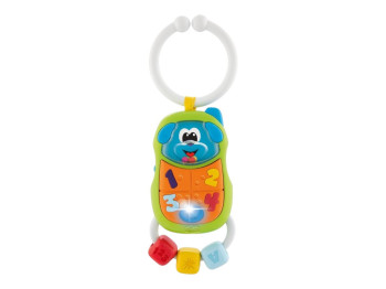 Игрушка-погремушка Puppy Phone с подвесом, музыкальная, Chicco