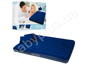 Велюр матрац + 2 подушки. Intex 68765