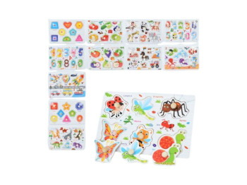 Дерев’яна іграшка рамка-вкладиш з ручкою, 22,5×14,5 см, 12 видів (ціна за 1 шт)