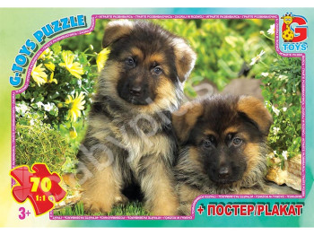 Пазли картонні 70 ел, Домашні улюбленці, G-Toys
