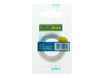 Клейкая лента канцелярская прозрачная 12мм х 10м, Buromax