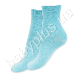 Шкарпетки, розмір 12-14, демісезонні бірюзові. Бавовна. ТМ Duna