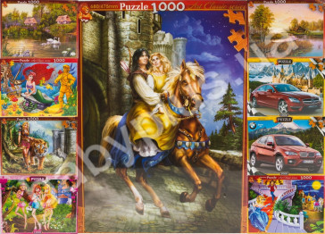 Пазли 1000 елементів (10 видів), розмір зібраного пазлу 680х485мм