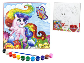 Набор для творчества Роспись на холсте Canvas Painting Пони 31X31см, Danko Toys