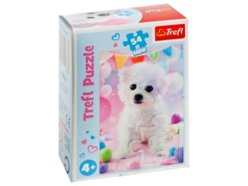 Пазлы Белый щенок, Симпатичные животные, 54 элемента MINI, Trefl