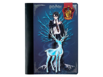 Блокнот з магнітною закладкою у клітинку на 60 аркушів А5, Harry Potter, Kite