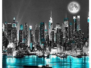Алмазная картина New York City 30х40 см, Квадратные камни-стразы, Strateg