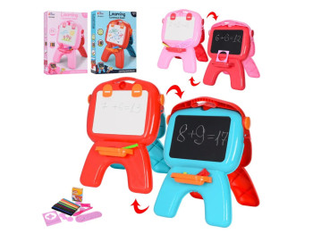 Мольберт детский двухсторонний, BabyToys 6558-6578; 2 вида; (цена за 1шт)