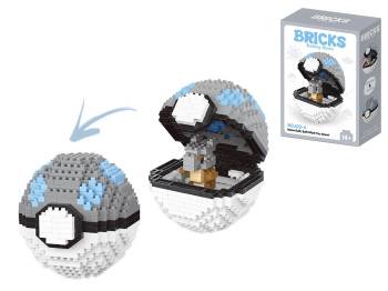 Конструктор мушля Bricks, 10 см, відкривається, збірна модель