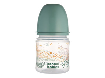 Бутылка антиколиковая с широким отверстием 120 мл Easystart MOUNTAINS – зеленая. Canpol Babies 35/24