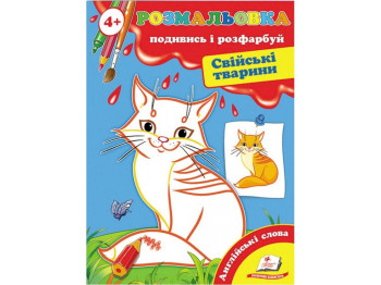 Раскраска, Посмотри и раскрась Домашние животные, Пегас