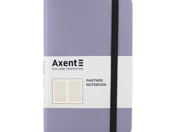 Книга записна в клетку Partner Soft серебристая 125х195 мм. 96 листов. Axent 8206-34-A