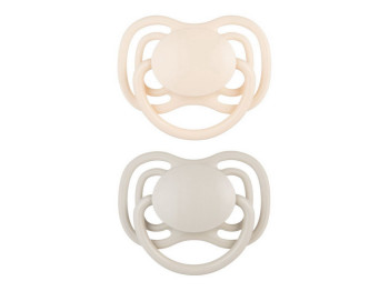Пустышка силиконовая симметричная Dental Air, 0-6 мес., 2 шт., 23/228_cre, Canpol Babies