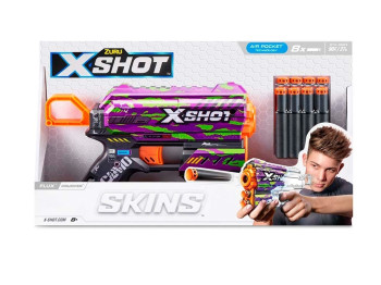 Быстрострельный игрушечный бластер X-SHOT Skins Flux Crucifer 8 патронов. Zuru 36516J