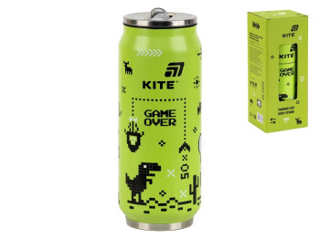 Термочашка з трубочкою 500мл Game over Kite K25-1264-1