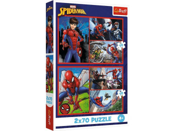 Пазли 2 в 1, Trefl Spiderman Павукові історії,  2х70 елементів