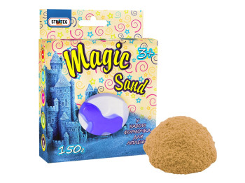 Кинетический песок с формочкой Magic Sand классический, 150 г, для лепки, Strateg