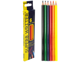 Набір кольорових олівців 6 кольорів у картонній коробці Superb Writer. Marco 4100-6