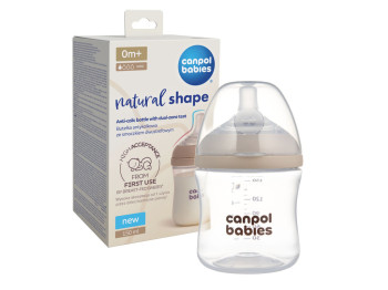 Бутылочка антиколиковая Natural Shape с соской Dual-zone 150 мл, Canpol babies 35/400