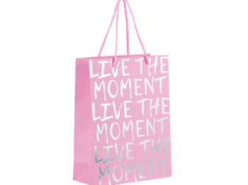 Пакет паперовий подарунковий 18х24см. Live the moment. Axent 8501-29-A