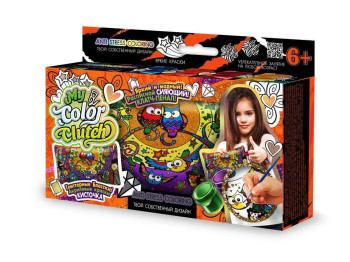 Набір для творчості Пенал-розмальовка фарбами My color clutch, Danko Toys