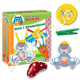 Ігри з прищіпками і липучками Зайка, Vladi Toys