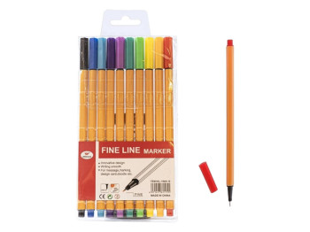 Ручки капиллярные Fine Line 10цв, WW00413ST