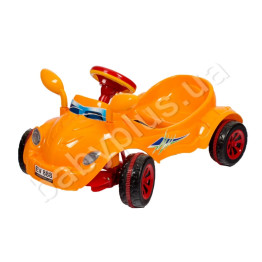 Автомобиль детский педальный Молния оранжевый. Kinderway KW 09-903