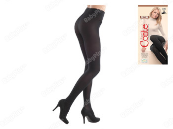Колготки жіночі бавовняні Conte "Cotton" 150 den, розмір 4, колір nero (чорний)