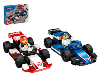 Конструктор LEGO City Автогонки F1 команд Williams Racing и Haas F1, 92 детали
