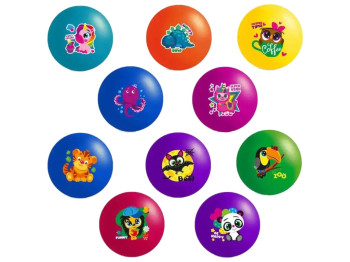 Мячик Jumpopo JPP10, 3 см, с рисунками животных, Vladi Toys (цена за 1 шт.)