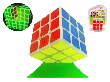 Кубик Рубіка люмінесцентний Magic Cube 3x3, 5,6 см, світиться у темряві