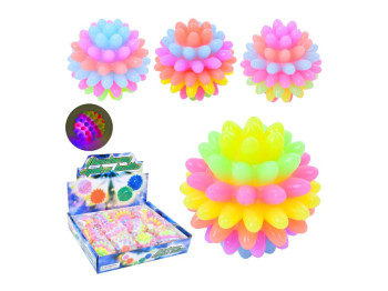 Мяч массажный световой MS 4000-2, 5,5 см, светящийся во время движения, BabyToys