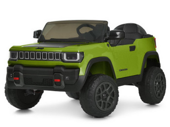 Электромобиль двухместный JJ2500EBLR-5(24V), 141 см, 4x25W, EVA колеса, зеленый, Bambi Racer