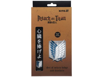Набір бейдж на липучці та підвіска, 2 штуки, Attack on Titan Season 1-3, Kite