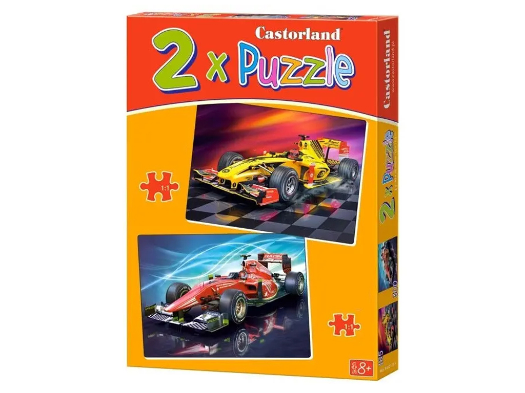 Пазли Спортивні машини, 2хPuzzle, 165, 240 елементів, Castorland B-021123